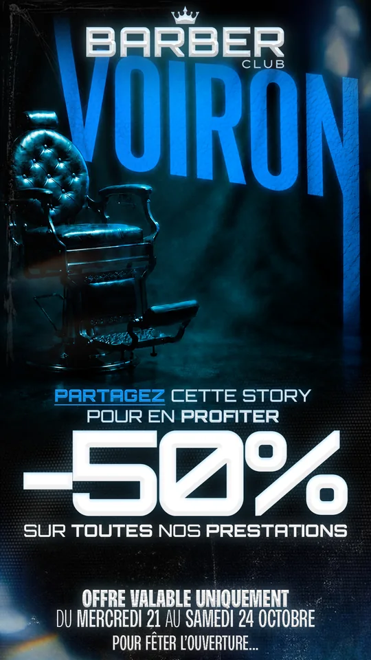La story de l'offre d'ouverture : -50 % sur toutes les prestations, du 21 au 24 octobre